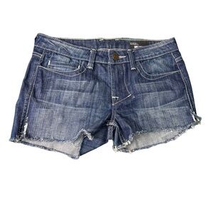 William Rast Denim Cut off Denim Jean Shorts Split Hem Raw Hem Size 26